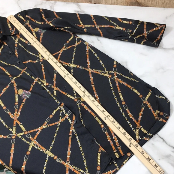 Zara TRF Collection Black Button Front Womens XS Horse Riding Equestrian Tunic - Picture 10 of 10